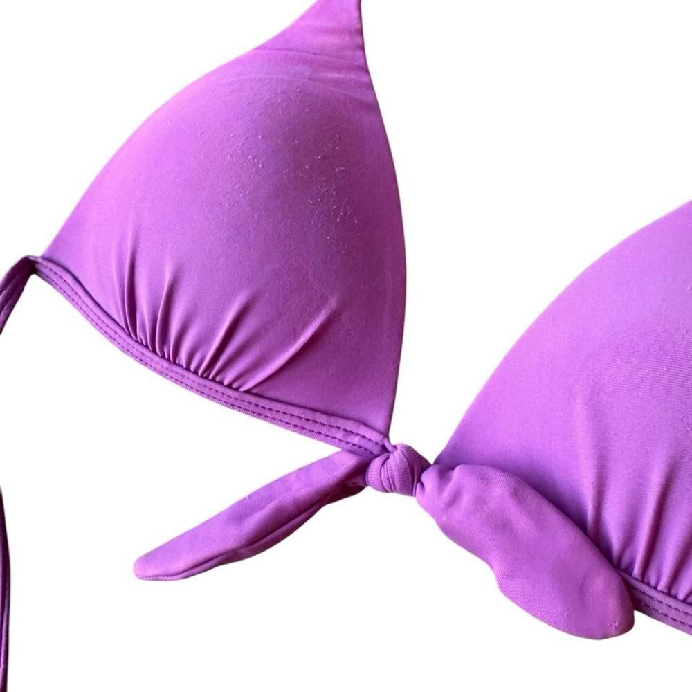 Purple Mudd bikini push-up top with tie front detail